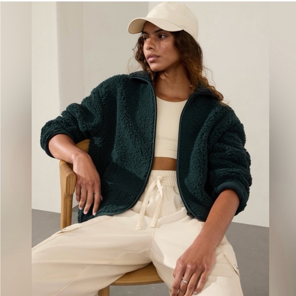 Athleta Cloud Fleece Jacket 
Cypress Green NWOT - Picture 6 of 9